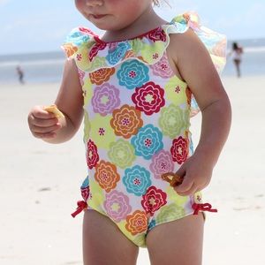 Floral one piece swimsuit by Gymboree